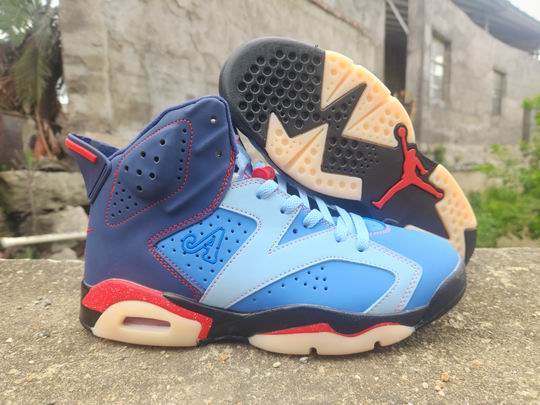 (image for) Air Jordan 6 Retro Awake IQ5706-400 Blue Red Black Shoes-25